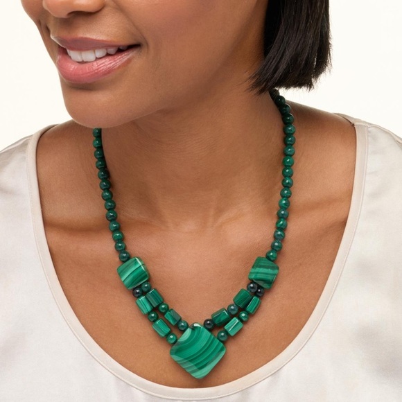 New Jay King Sterling Silver Malachite 18" Necklace - 873-542 - Picture 3 of 4
